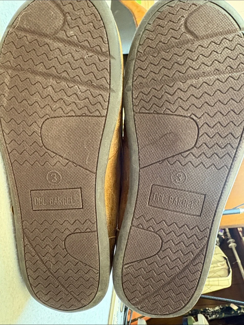 DBL Barrel Kids' Moccasin Shoes in Brown with Camo